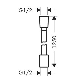 Шланг для душа Hansgrohe 28220000 хром